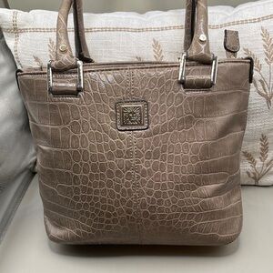 Anne Klein Vegan Faux Croc Shoulder bag